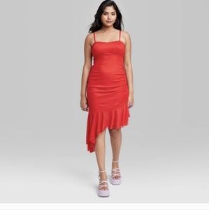 Wild Fable Mesh Vamp Midi Dress M 90s Y2K Grunge Party #drs20